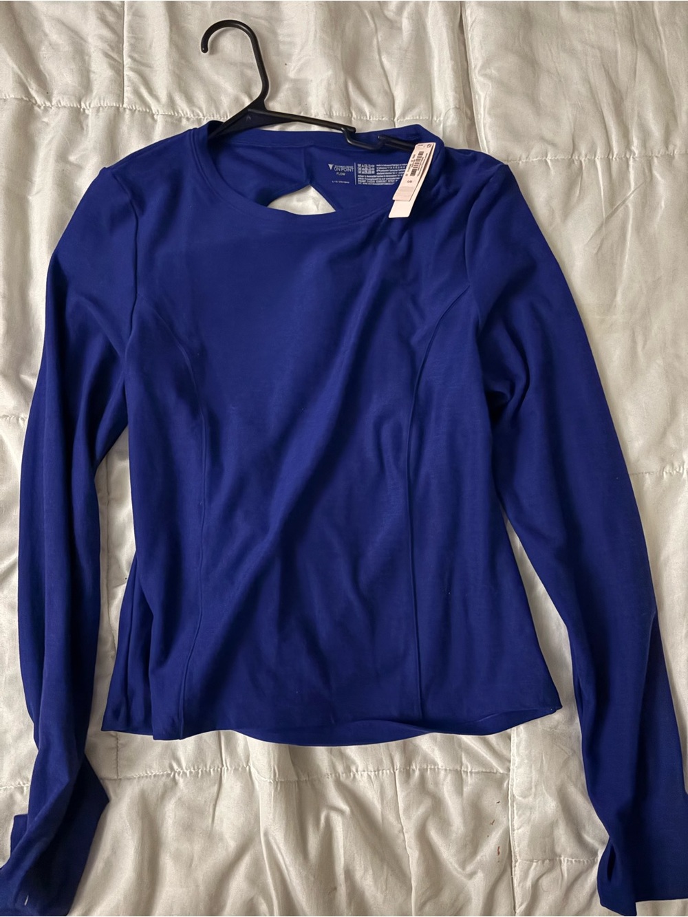 Victoria's Secret Long-Sleeve Crewneck Top in Royal Blue